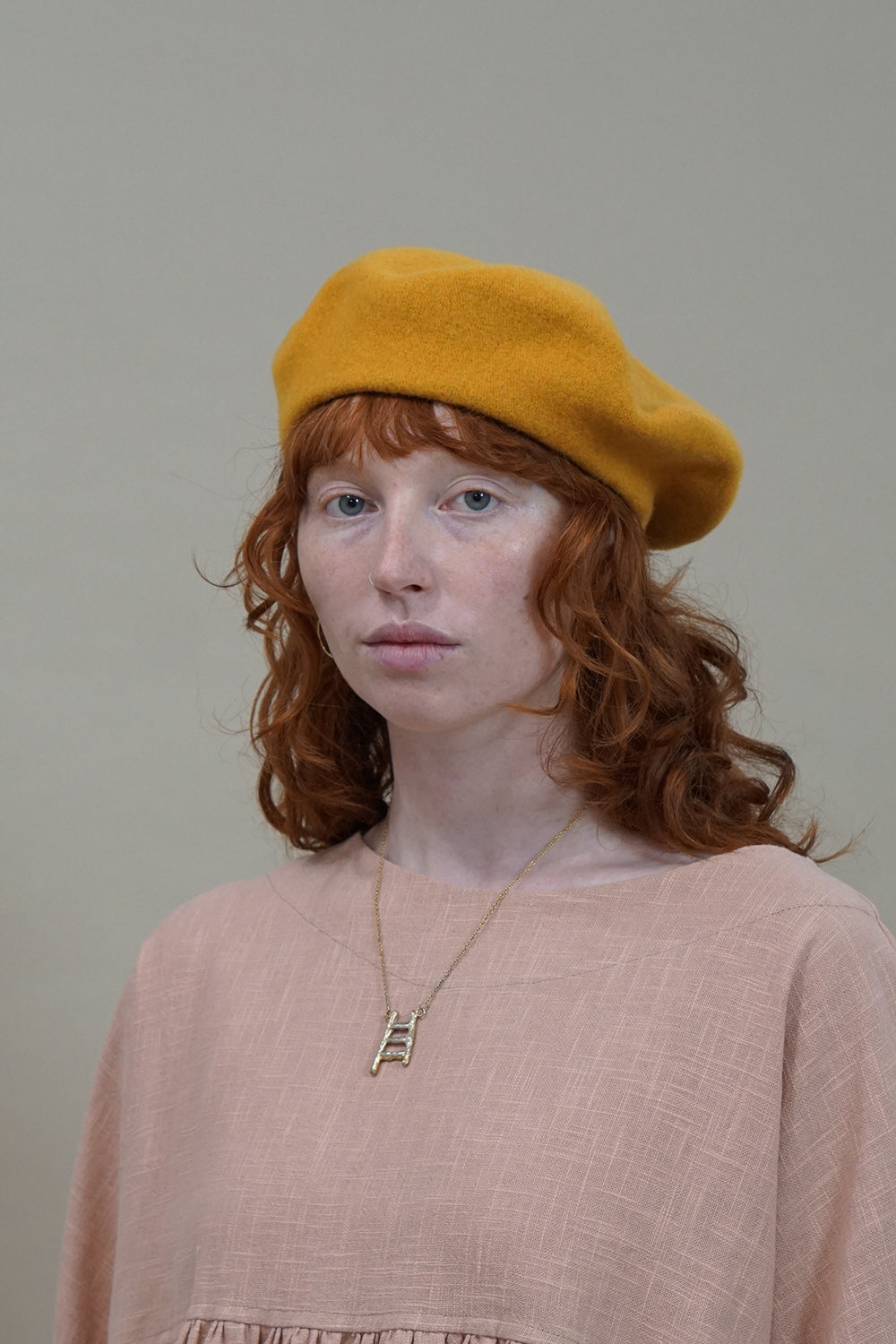 Felted Beret | Mustard